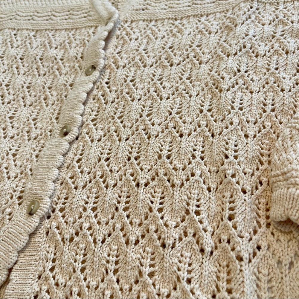 Boden Cream Knit Women's Cardigan Sweater Size S - Picture 2 of 6